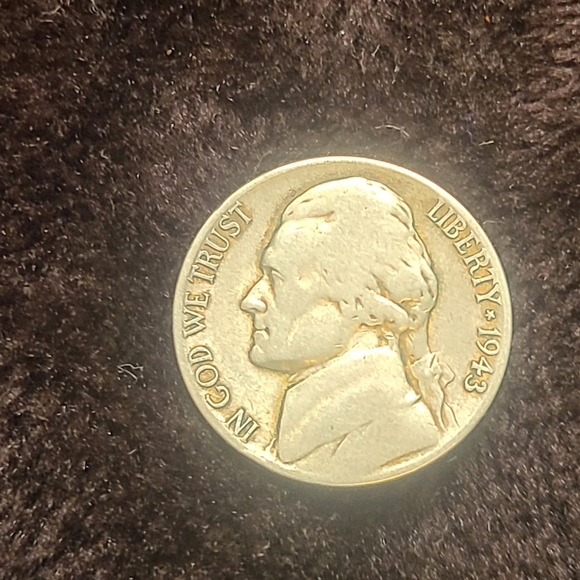 RARE 1943 P SILVER WAR NICKEL - Picture 1 of 5